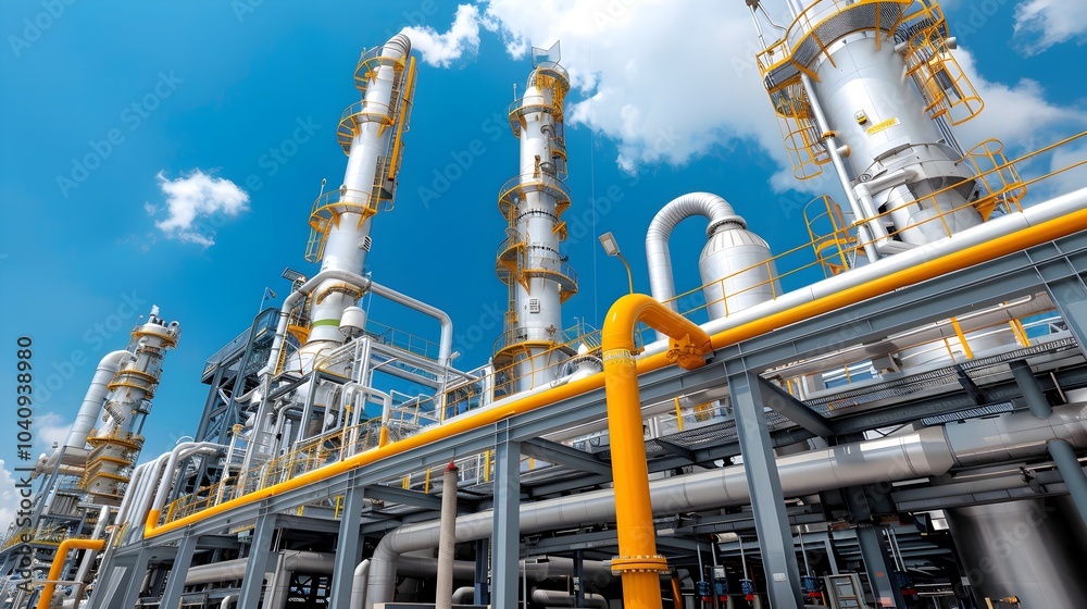 Industrial facility bottom up viewpoint